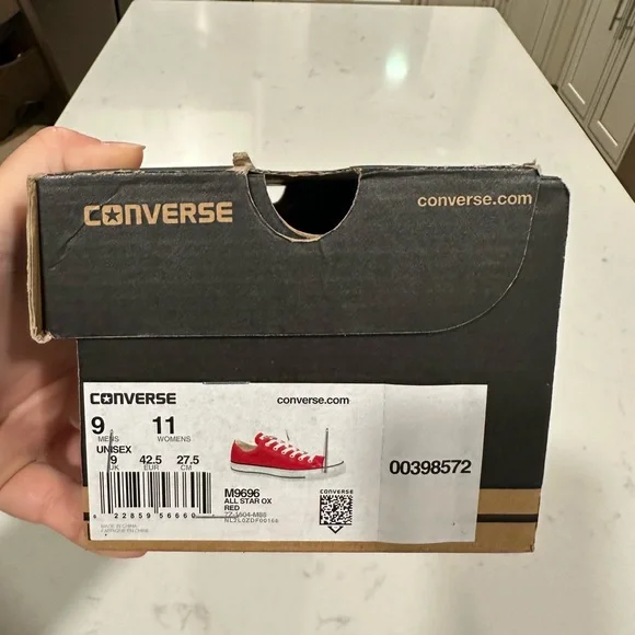 Men’s Converse Red Low Top Sneakers - Picture 5 of 5